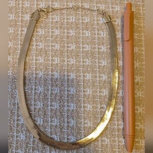 Gold Herringbone Chain Necklace - Women Accessories